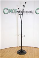 Black coat stand with 5 hooks 